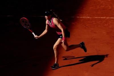 Elena Rybakina Showcasing Her Skills On The Tennis Court