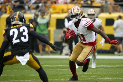 49ers WR Brandon Aiyuk reports to training camp as Steelers suffer wideout shortage