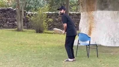 Watch: Ahmed Shehzad bowled out three times in an over by a local resident in Chitral