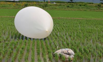 Rubbish balloons from North Korea land on presidential office compound in Seoul