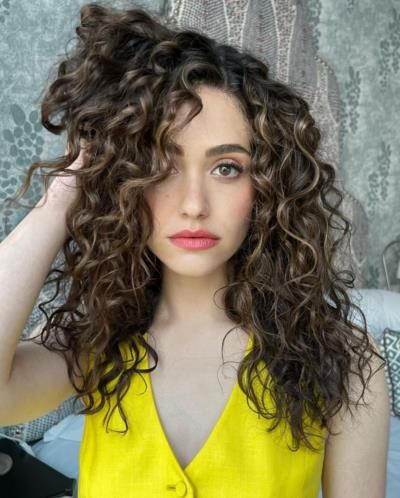 Emmy Rossum Embracing Natural Curls With Confidence