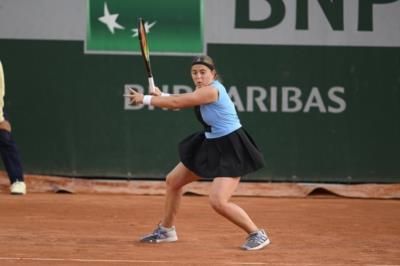 Jelena Ostapenko Showcasing Her Skills On The Tennis Court