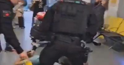 Police issue statement after shocking video shows officer 'kicking' man in the head