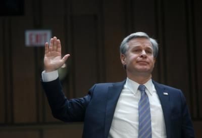 FBI Director Wray Addresses Security Challenges At Public Events