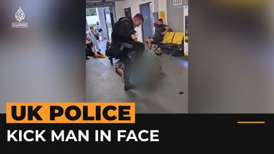 Outrage after British police officer filmed kicking man in the head