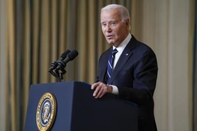 President Biden Delivers Address; Ice Cream Bars Served In Garden