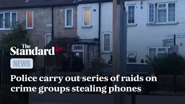 Police bust suspected mobile phone snatch gang in dawn raids across London