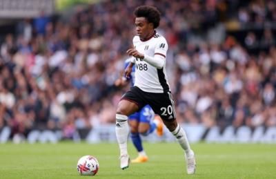 Willian Borges Da Silva Celebrates Victory With Teammates In Match