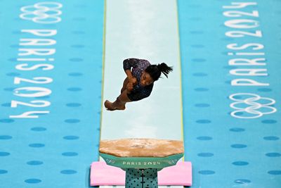 Simone Biles hit a super difficult vault in Olympics practice and it’s unreal in slow motion