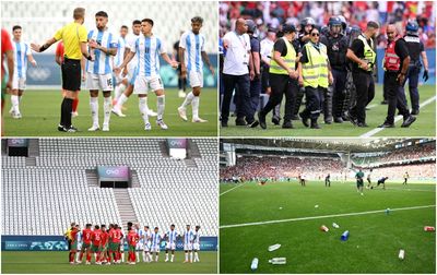 What happened during the 'circus' conclusion to Argentina vs Morocco at the Olympics