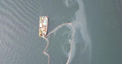 Coastguard issues statement on oil spill from sunken boat at fish farm