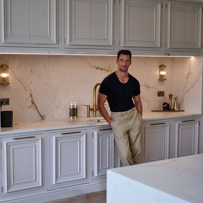 Model David Gandy's kitchen is a lesson in giving a family-friendly space a style upgrade - 'It was like getting a suit made - I knew what I wanted'