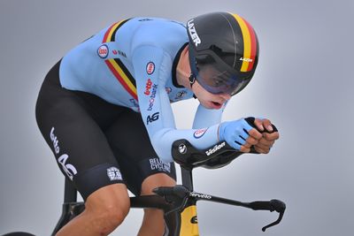 Wout van Aert spotted training with front disc ahead of Paris Olympics time trial