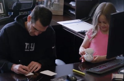 Giants GM Joe Schoen took furious notes as his kids shared their much-needed draft advice on Hard Knocks