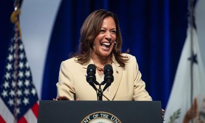 ‘So uniquely her’: where did Kamala Harris’s self-help speaking style come from?