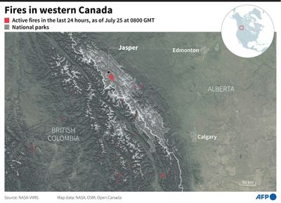 Wildfire Engulfs Parts Of Main Town In Canada's Jasper National Park