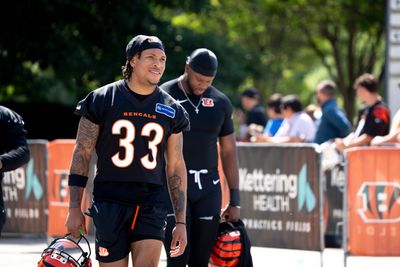 Good luck figuring out which Bengals player grabbed the first INT of training camp