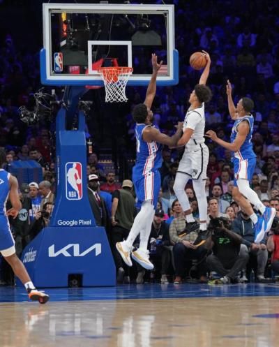 Cameron Johnson Showcasing Skills On The Basketball Court