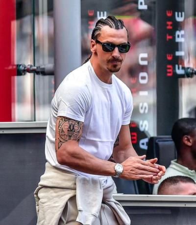 Zlatan Ibrahimovic Exudes Confidence In Stylish White Tee And Shades