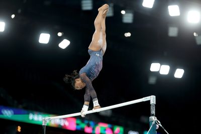 See the new Simone Biles original, extremely hard skill she’ll premiere at the Paris Olympics uneven bars