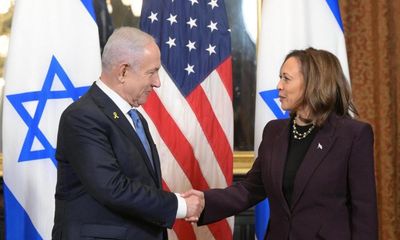 Israeli right wing hits out at Kamala Harris as Netanyahu visit polarises opinion