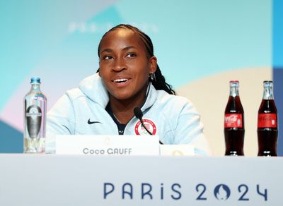 Coco Gauff posted an amazing selfie of Team USA basketball and tennis hanging out at Paris Olympics opening ceremony