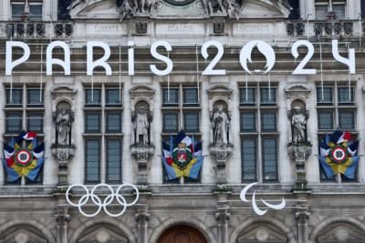 Olympic Flag Raised Above Trocadéro In Paris