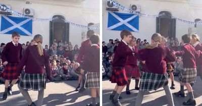 Scotland's rugby team given 'very Scottish welcome' by schoolchildren in Uruguay