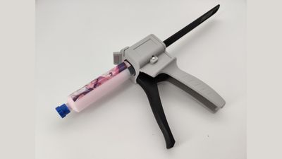 Pink thermal paste launches with TIM 'caulk gun' for application — thermal gel designed to replace thermal pads, fill voids between components