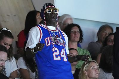 Flavor Flav cheering on the USA women’s water polo team gave us some delightful highlights