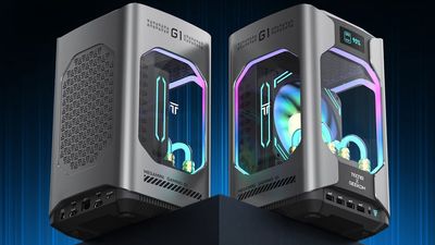 Liquid-cooled mini-PC lives inside a fish-tank-looking case — Tecno x Geekom Mega Mini Gaming G1 features a Core i9-13900H CPU and RTX 4060 GPU