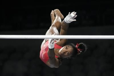 Simone Biles Leads Team USA In Bercy Arena Qualification Round