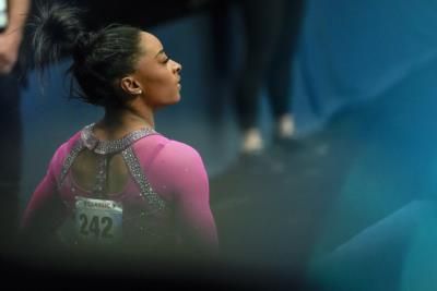 Simone Biles Impresses With Gritty Performance Despite Lower Leg Pain