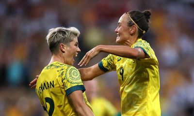 Matildas stay alive after late winner settles chaotic 11-goal Olympic thriller with Zambia