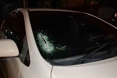 Steel plate smashes windscreen, cuts driver’s neck