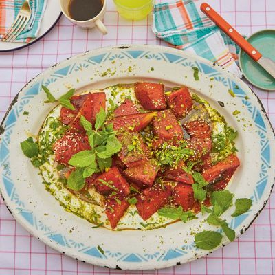 Georgina Hayden’s recipe for grilled watermelon breakfast salad