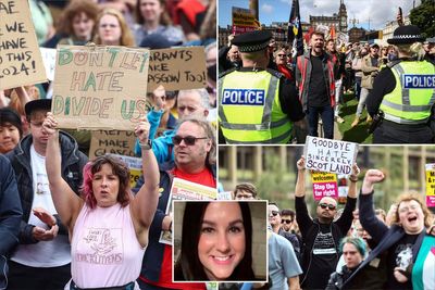 UK riots latest: Thousands in anti-racist rallies across country as Tory councillor’s wife appears in court