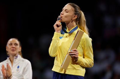 ‘I showed we can fight’: fencer Olha Kharlan wins Ukraine’s first medal