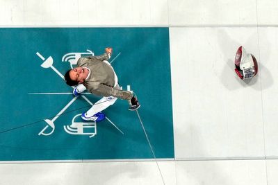 One Extraordinary Photo: Christophe Ena captures the joy of fencing gold at the Paris Games