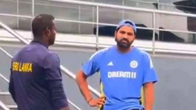 Watch: Rohit Sharma meets Angelo Mathews ahead of ODIs against Sri Lanka