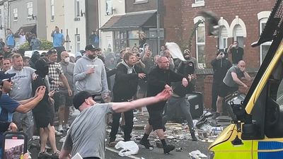 Police clash with far-right mob outside Southport mosque after knife killings