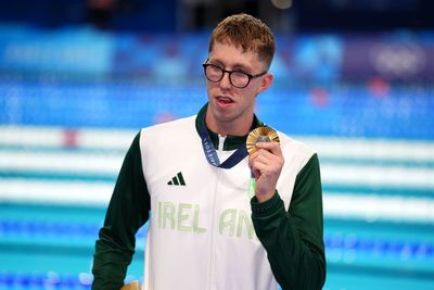 Daniel Wiffen claims stunning gold medal win for Ireland in men’s 800m freestyle