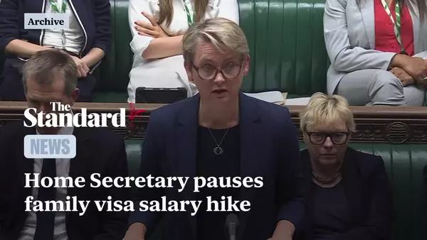 Home Secretary pauses family visa salary hike to £38,700 until review is complete
