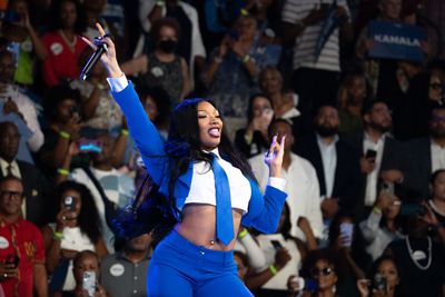 Megan Thee Stallion rallies for Harris