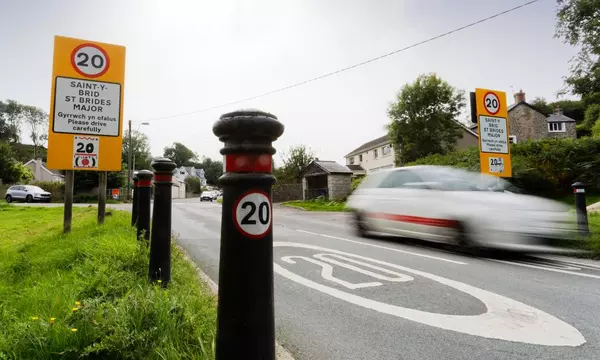 Casualties on Welsh roads fall after 20mph speed limit, figures show