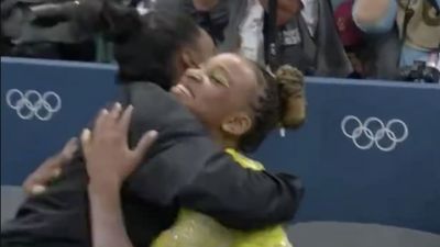 Simone Biles and Rebeca Andrade Shared Classy Moment During Women’s All-Around Final