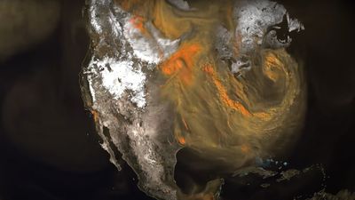 This mesmerizing NASA animation shows how carbon dioxide moves through Earth's atmosphere (video)