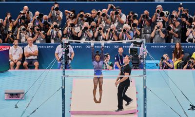 Simone Biles dazzles star-studded audience by passing her toughest test