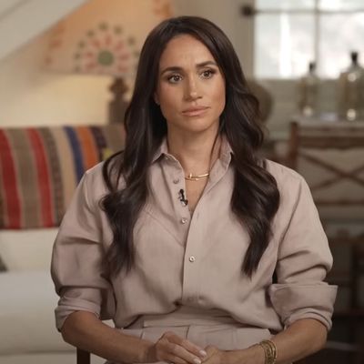 Meghan Markle Embodies Quiet Luxury in a Ralph Lauren Linen Set and $13,400 Cartier Necklace