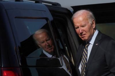 President Biden's Motorcade Arrives At Joint Base Andrews